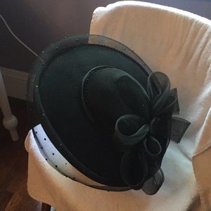 Deborah Made In USA wool wide ribbon trim hat